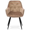 Jedálenská stolička - IRIS, Hnedá zamatová látka – detail 1