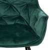 Jedálenská stolička - IRIS, Zelená zamatová látka – detail 9