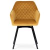 Jedálenská stolička - JANA, Žltá zamatová látka – detail 1