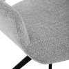 Jedálenská stolička - LARA, Sivá látka – detail 2