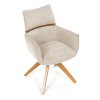Jedálenská stolička - LINA, Béžová látka – detail 7