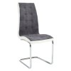 Jedálenská stolička - SALOMA, Sivá látka / ekokoža