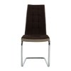 Jedálenská stolička - SALOMA, Hnedá látka / ekokoža – detail 11