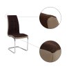 Jedálenská stolička - SALOMA, Hnedá látka / ekokoža – detail 4