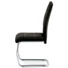 Jedálenská stolička - NYLA, Čierna látka (imitácia kože) – detail 5
