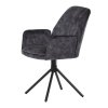Jedálenská stolička - PALOMA, Čierna zamatová látka – detail 4