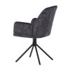 Jedálenská stolička - PALOMA, Čierna zamatová látka – detail 6
