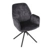 Jedálenská stolička - PALOMA, Čierna zamatová látka – detail 9