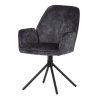 Jedálenská stolička - PALOMA, Čierna zamatová látka