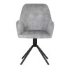 Jedálenská stolička - PALOMA, Šedá zamatová látka – detail 1