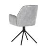 Jedálenská stolička - PALOMA, Šedá zamatová látka – detail 6