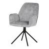 Jedálenská stolička - PALOMA, Šedá zamatová látka