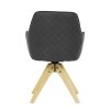Jedálenská stolička - ROBIN, Čierna látka (imitácia kože) – detail 6