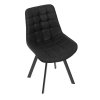 Jedálenská stolička - SARA, Čierna látka (imitácia kože) – detail 7