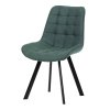 Jedálenská stolička - SARA, Zelená látka (imitácia kože)