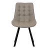 Jedálenská stolička - SARA, Béžová látka (imitácia kože) – detail 1