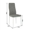 Jedálenská stolička - COLETA, Sivá látka – detail 1
