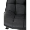 Kancelárske kreslo - ZELIA, Čierna látka (imitácia kože) – detail 10