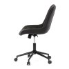 Kancelárske kreslo - ZELIA, Čierna látka (imitácia kože) – detail 3