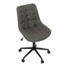 Kancelárske kreslo - ZELIA, Šedá látka (imitácia kože) – detail 7