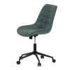 Kancelárske kreslo - ZELIA, Zelená látka (imitácia kože) – detail 2
