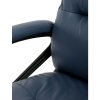 Kancelárske kreslo - BRUNO, Modrá ekokoža – detail 14
