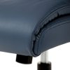 Kancelárske kreslo - BRUNO, Modrá ekokoža – detail 7
