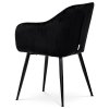 Jedálenská stolička - AMYA, Čierna zamatová látka – detail 4