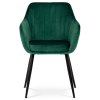 Jedálenská stolička - AMYA, Zelená zamatová látka – detail 1