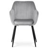 Jedálenská stolička - AMYA, Šedá zamatová látka – detail 1