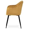 Jedálenská stolička - AMYA, Žltá zamatová látka – detail 3