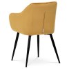 Jedálenská stolička - AMYA, Žltá zamatová látka – detail 5