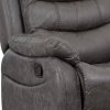 Polohovacie kreslo - DAMIEN, Sivá látka (imitácia kože) – detail 10