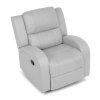 Polohovacie kreslo - DARBY, Strieborná látka (imitácia kože) – detail 13
