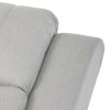 Polohovacie kreslo - DARBY, Strieborná látka (imitácia kože) – detail 16