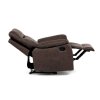Polohovacie kreslo - DARIAN, Hnedá látka (imitácia kože) – detail 11