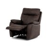 Polohovacie kreslo - DARIAN, Hnedá látka (imitácia kože) – detail 3