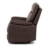 Polohovacie kreslo - DARIAN, Hnedá látka (imitácia kože) – detail 5