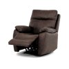 Elektricky polohovacie kreslo - DECLAN, Hnedá látka (imitácia kože) – detail 3