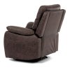 Elektricky polohovacie kreslo - DECLAN, Hnedá látka (imitácia kože) – detail 6