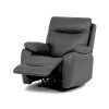 Elektricky polohovacie kreslo - DECLAN, Šedá látka (imitácia kože) – detail 2