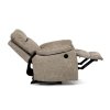 Elektricky polohovacie kreslo - DECLAN, Béžová látka (imitácia kože) – detail 11