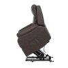 Elektricky polohovacie kreslo - EASTON, Hnedá látka (imitácia kože) – detail 10