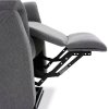 Elektricky polohovacie kreslo - EVAN, Šedá látka – detail 19