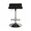 Barová stolička - LARIA, Čierna ekokoža – detail 12