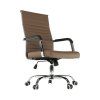 Kancelárske kreslo - FARAN, Hnedá ekokoža – detail 2