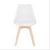 Plastová jedálenská stolička - BALI, Biela ekokoža – detail 13