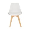 Plastová jedálenská stolička - BALI, Biela ekokoža – detail 16
