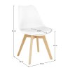 Plastová jedálenská stolička - BALI, Biela ekokoža – detail 1