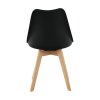 Plastová jedálenská stolička - BALI, Čierna ekokoža – detail 16